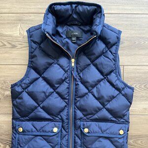 J.CREW Navy Down Vest Size XXS